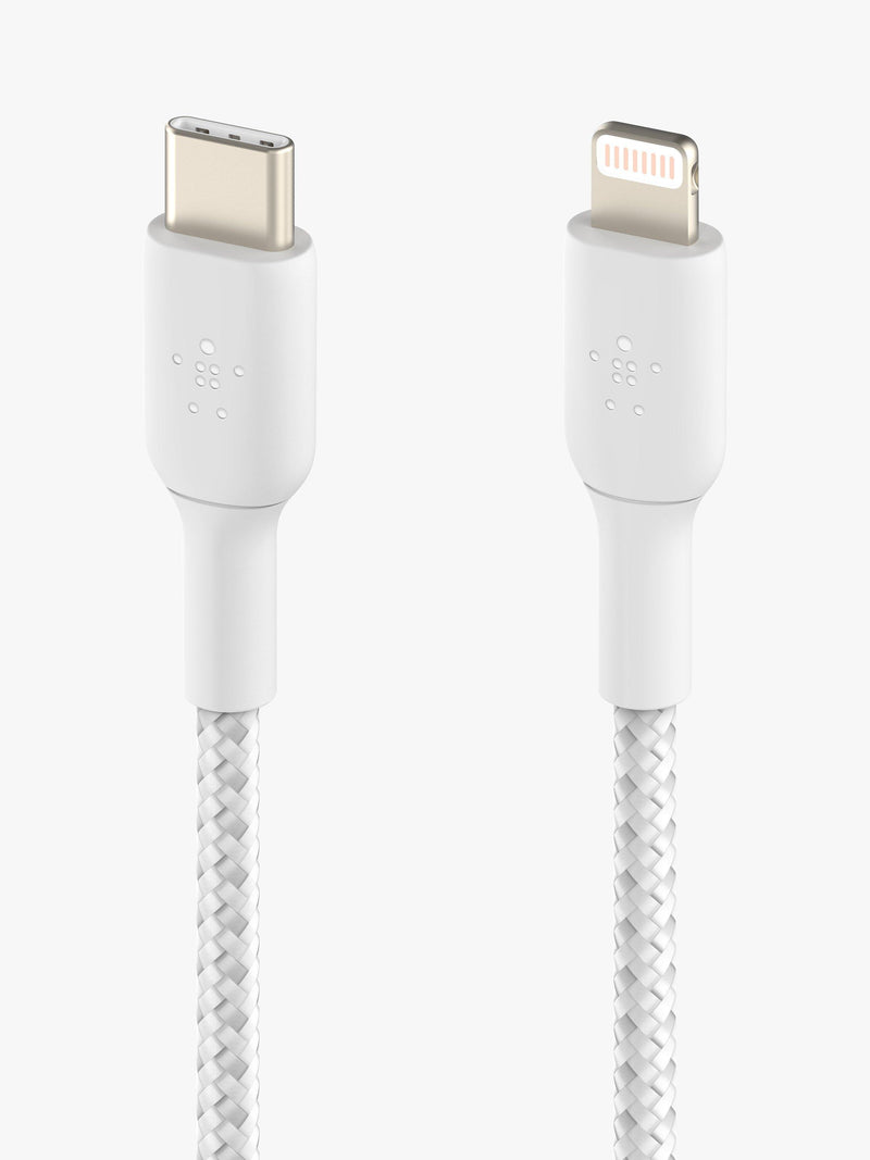 Belkin BoostCharge braided Lightning cable 1m white, UK version