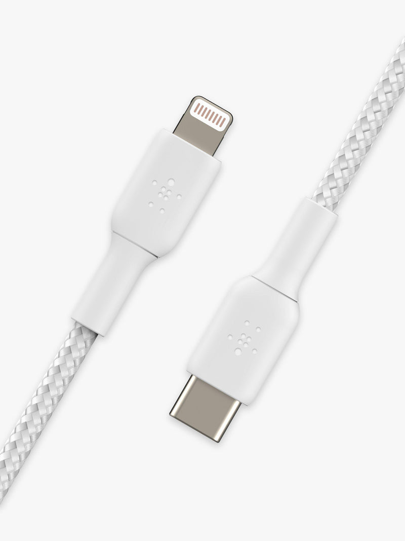 Belkin BoostCharge braided Lightning cable 1m white, UK version