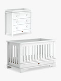 Boori convertible cotbed and dresser bundle in white - British product