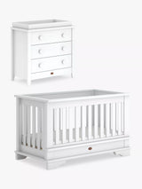 John Lewis Boori Eton Convertible Plus Cotbed and 3 Drawer Dresser Bundle, White- Buy online at McGrocer