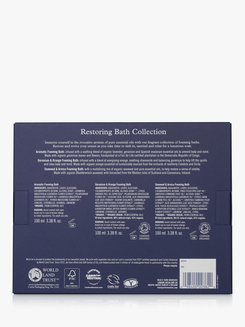 Neal's Yard Remedies bath collection 3x100ml, imported from the UK