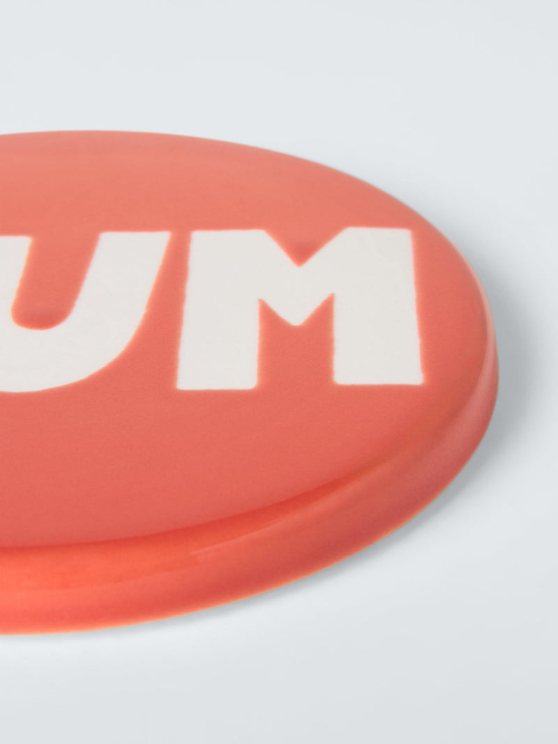 John Lewis stoneware coaster 'Mum' pink 10cm - British product