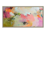 John Lewis John Lewis Natasha Barnes 'Cherry Pop Blossom' Framed Canvas Print, 66 x 126cm- Buy online at McGrocer