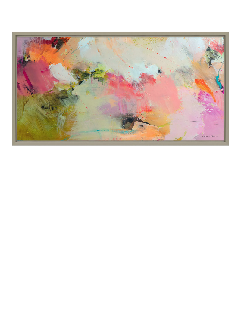 John Lewis Cherry Pop Blossom framed canvas print 66x126cm - British product
