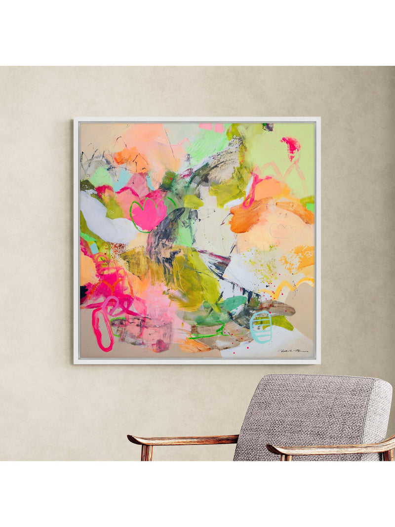 John Lewis framed canvas print 'Life is Beautiful' 106x106cm (British brand)