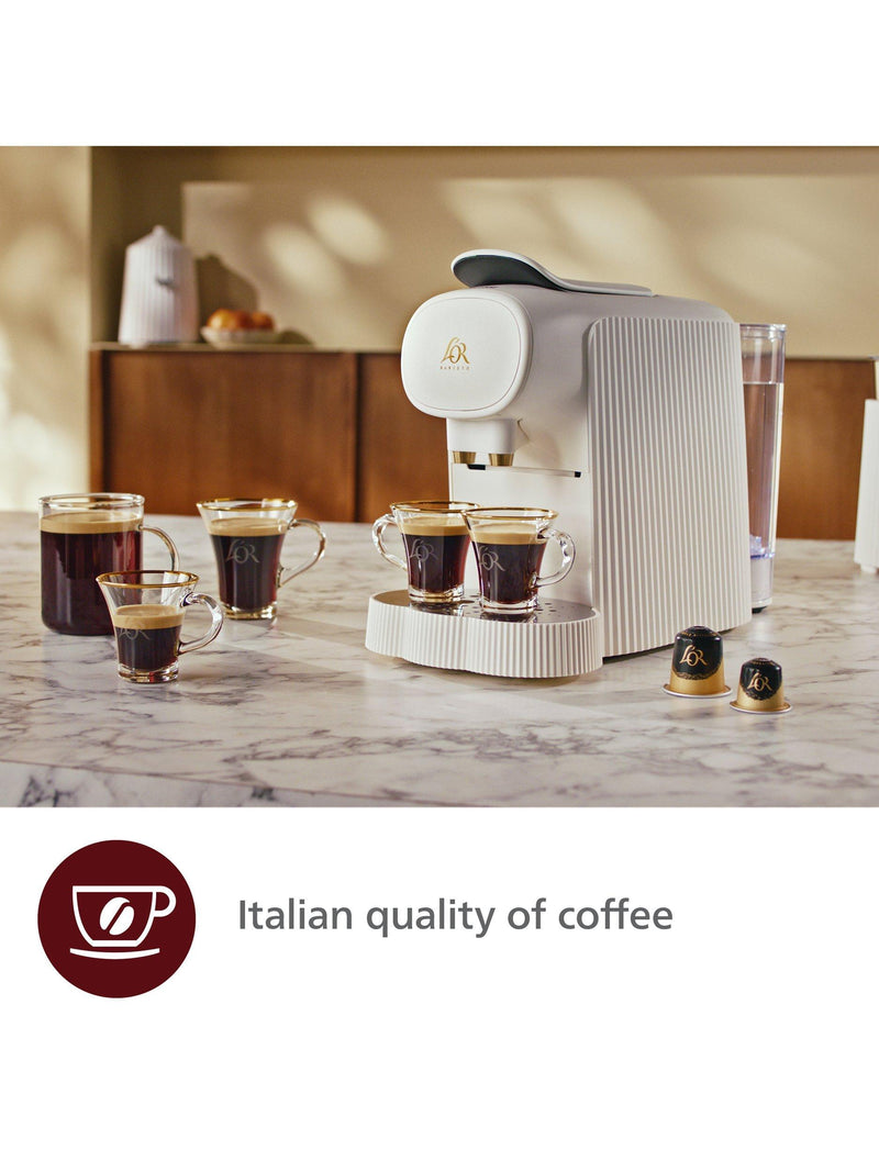 Philips L'Or Alessi automatic coffee machine white, UK version
