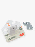 Interactive Elephant Board Book with Wooden Figure for Toddlers