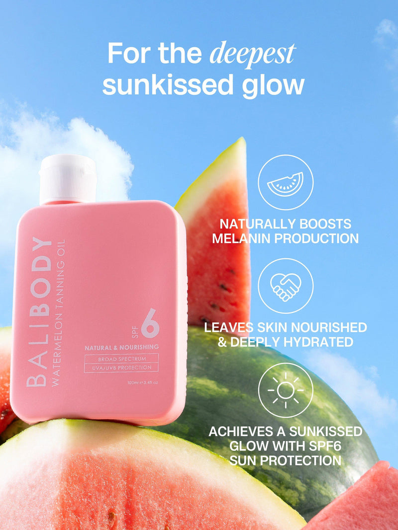 Bali Body Watermelon Tanning Oil SPF6 100ml (British brand)