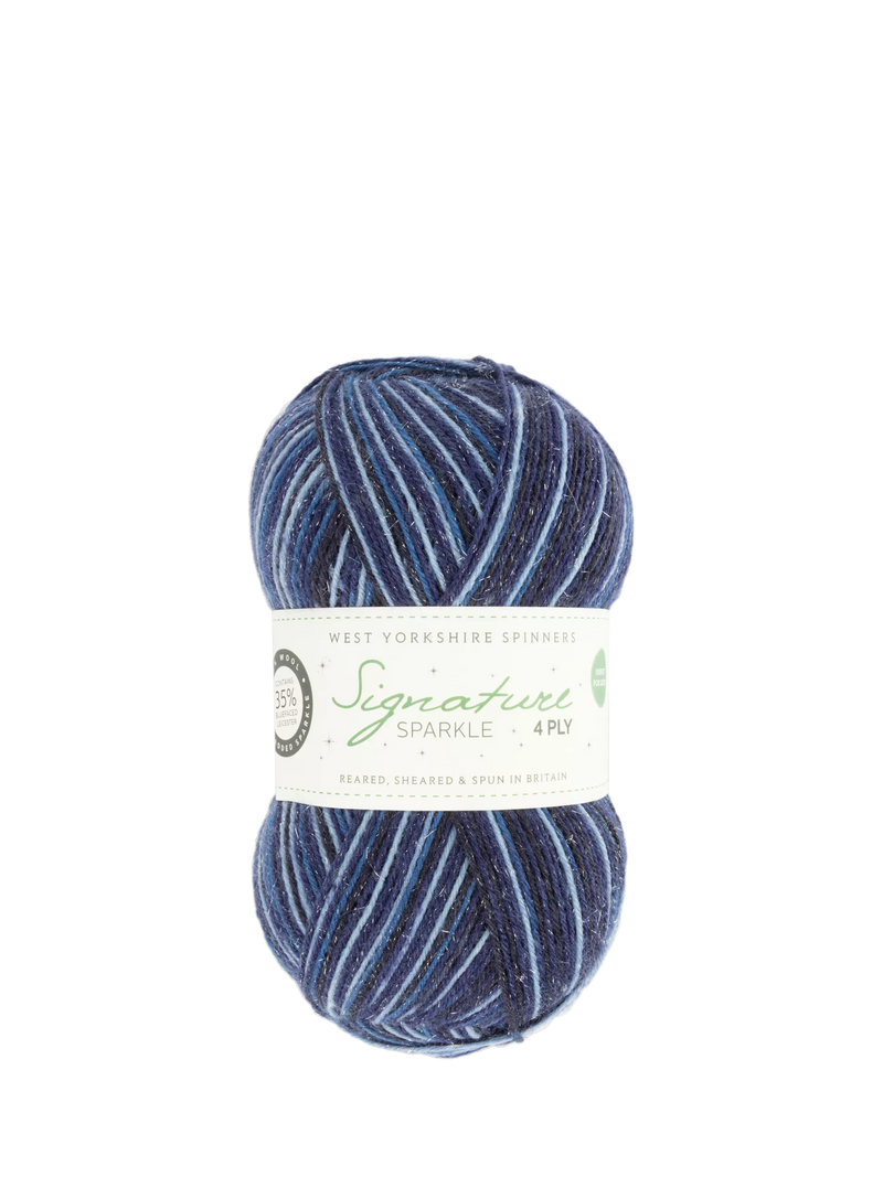 Sparkle 4 Ply Knitting Yarn with British Wool and Nylon, 100g