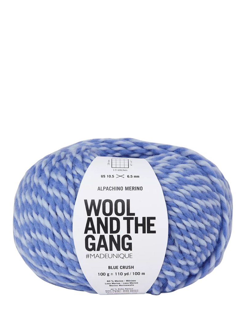 Wool And The Gang knitting yarn Alpachino Merino Twist 50g, UK version