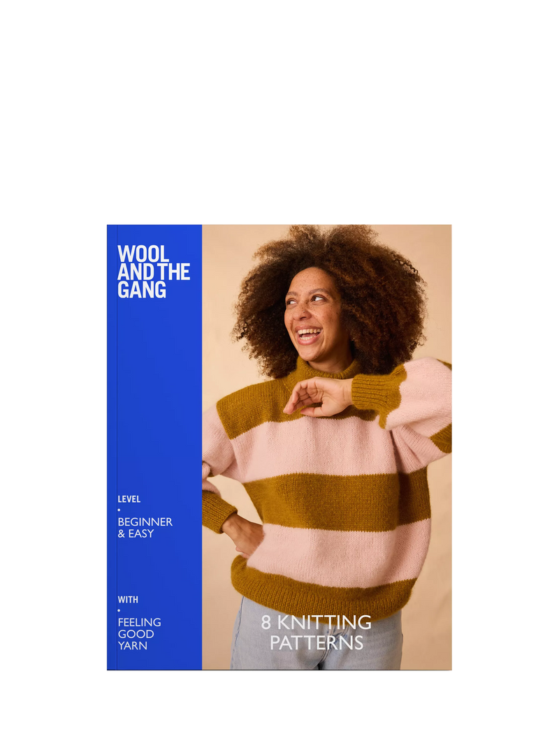 Wool And The Gang Feeling Good knitting pattern book, imported from the UK