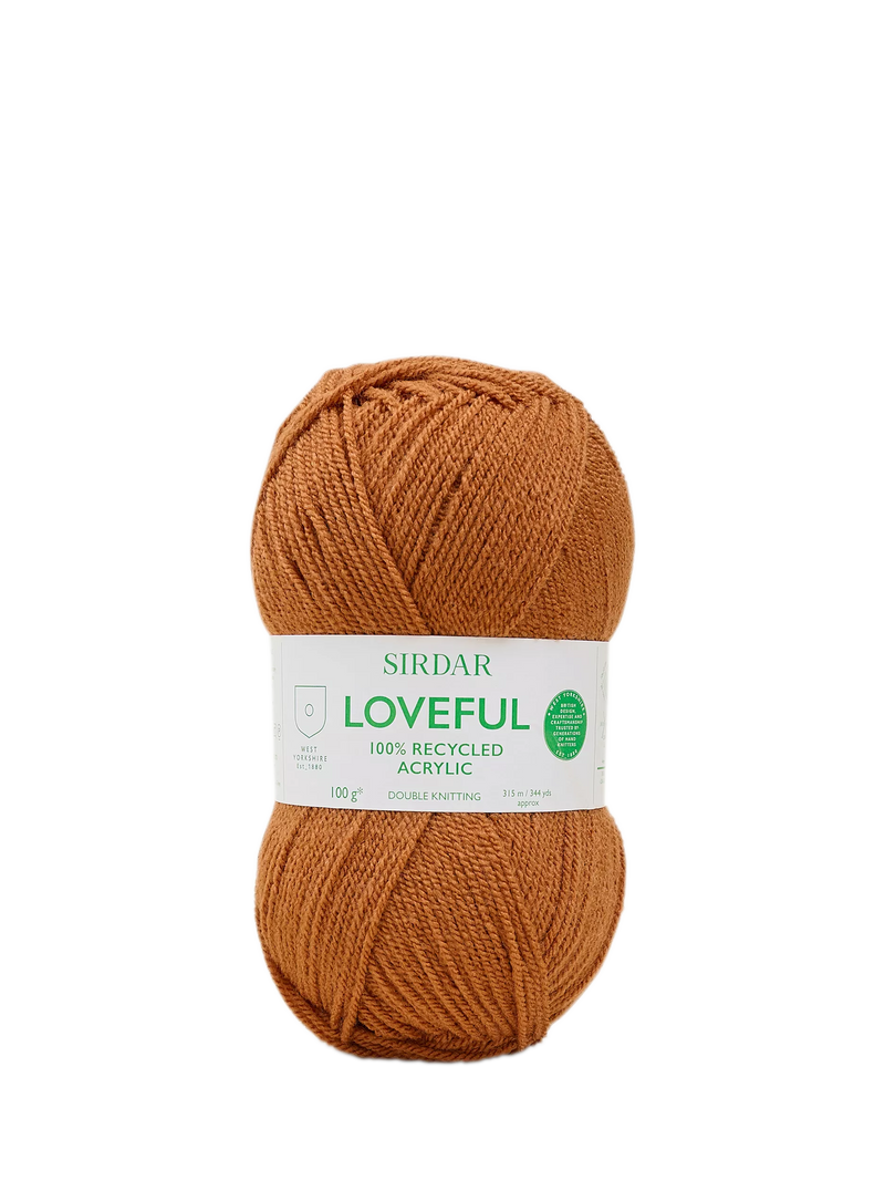 Sirdar Loveful Recyled Acrylic DK Knitting Yarn, Flame