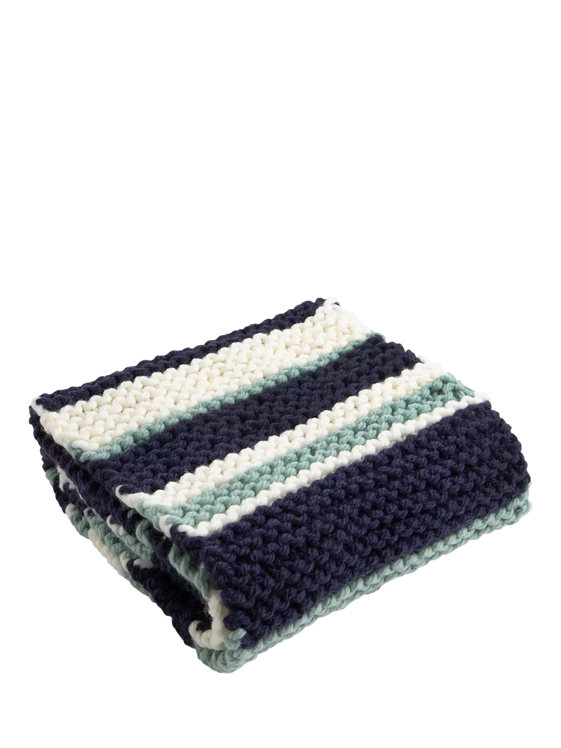 Wool Couture garter stripe scarf knitting kit (British brand)