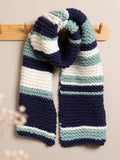 Wool Couture garter stripe scarf knitting kit (British brand)