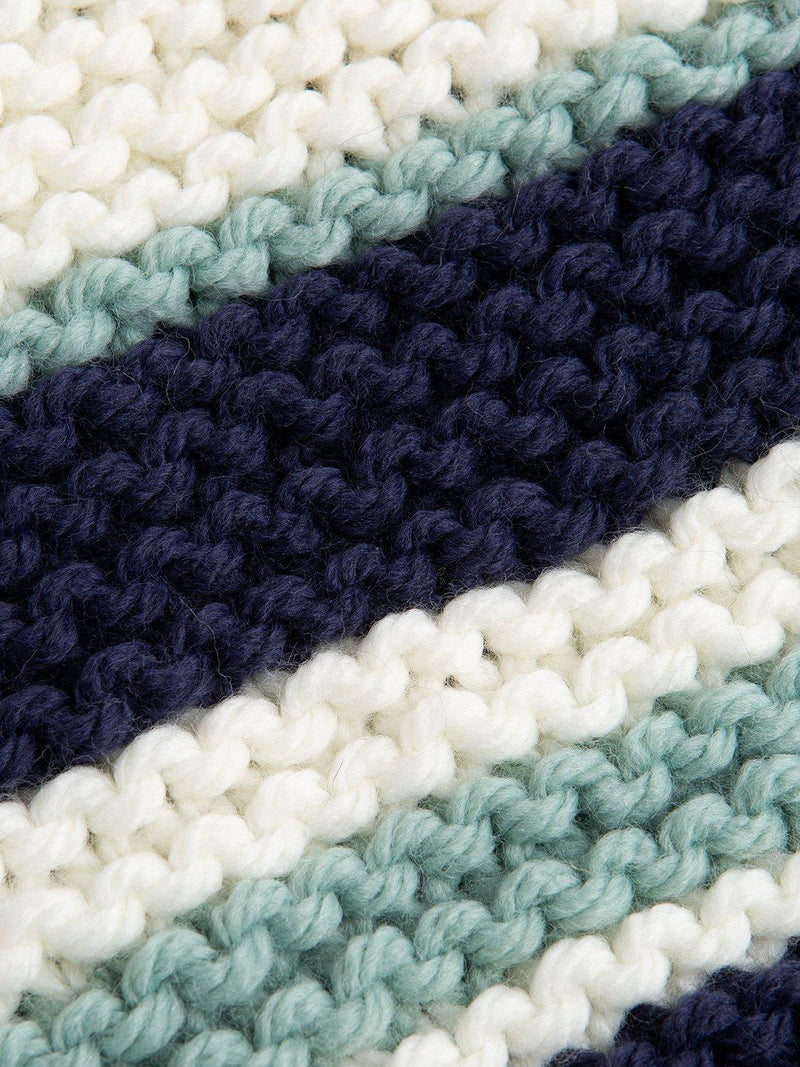 Wool Couture garter stripe scarf knitting kit (British brand)