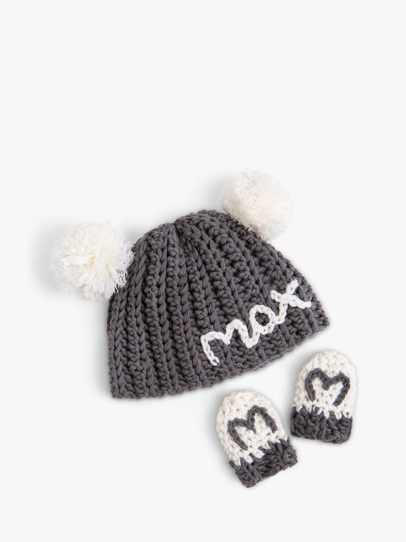 Wool Couture baby hat and mitts crochet kit, UK version