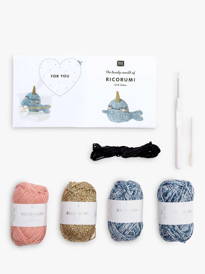 Rico Design Ricorumi narwhal crochet kit, UK version