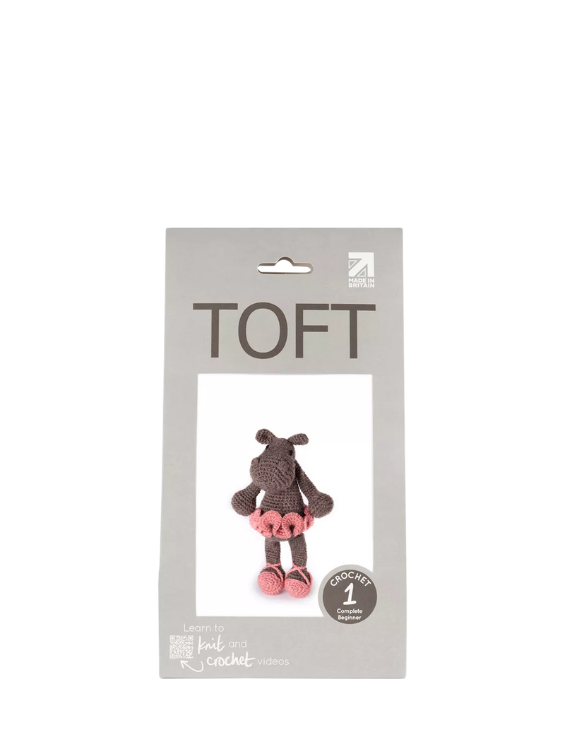 TOFT Ballerina Hippo crochet kit, imported from the UK