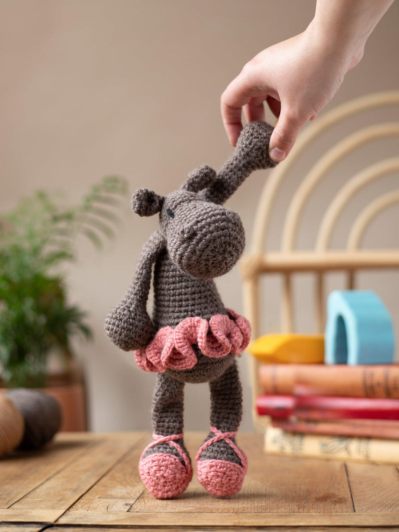 TOFT Ballerina Hippo crochet kit, imported from the UK