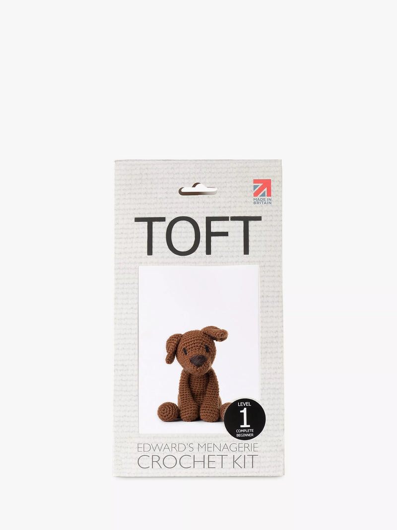TOFT Milo Dog crochet kit with wool and hook - British product
