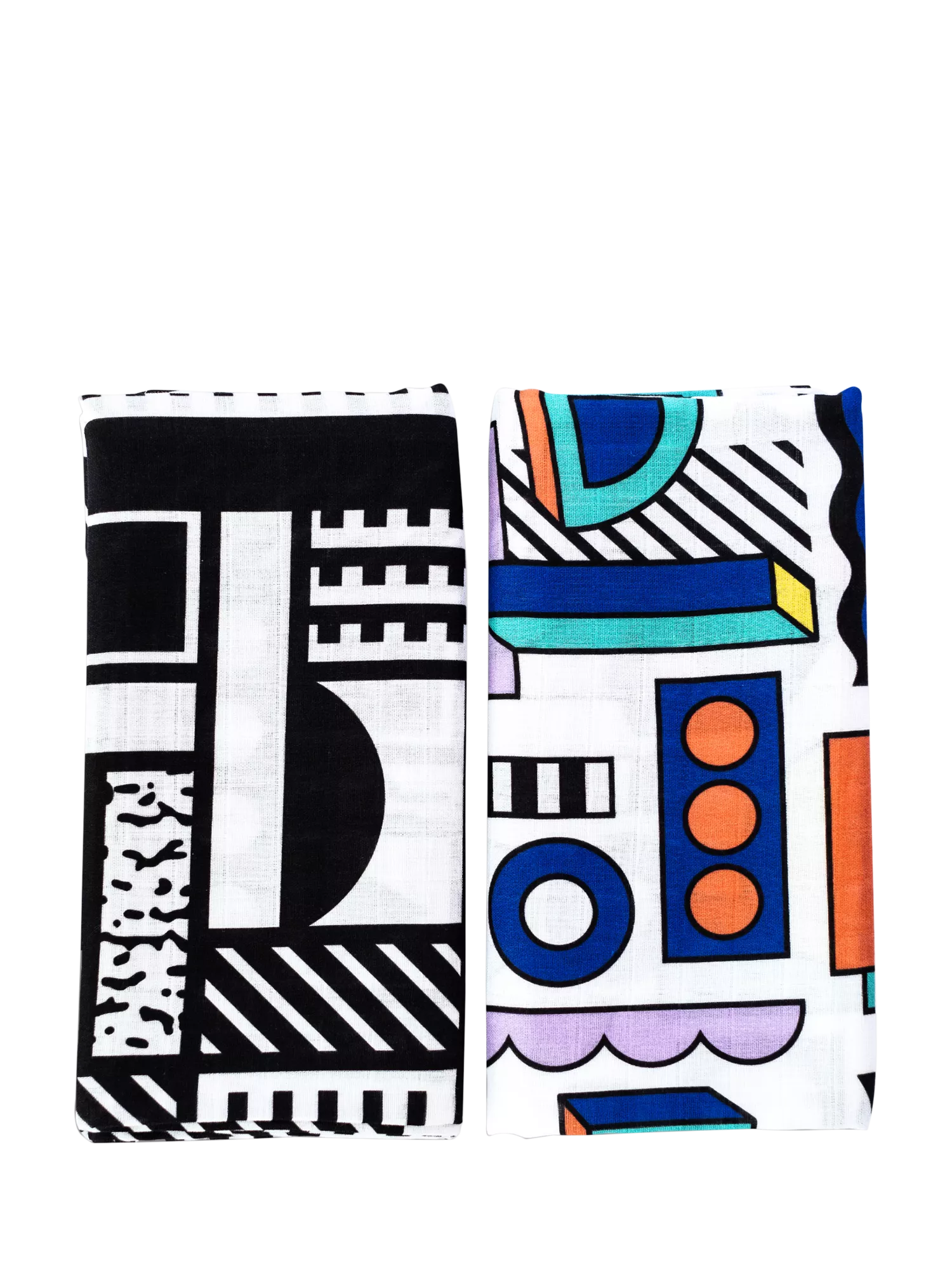Etta Loves X Walala Studio Extra Large Muslin Squares, Pack of 2, Mono/Multi - McGrocer