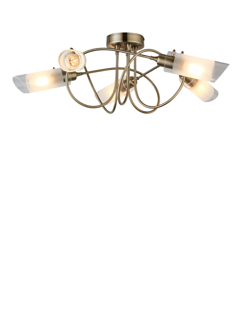 John Lewis Limbo semi flush 5 arm ceiling light, UK version