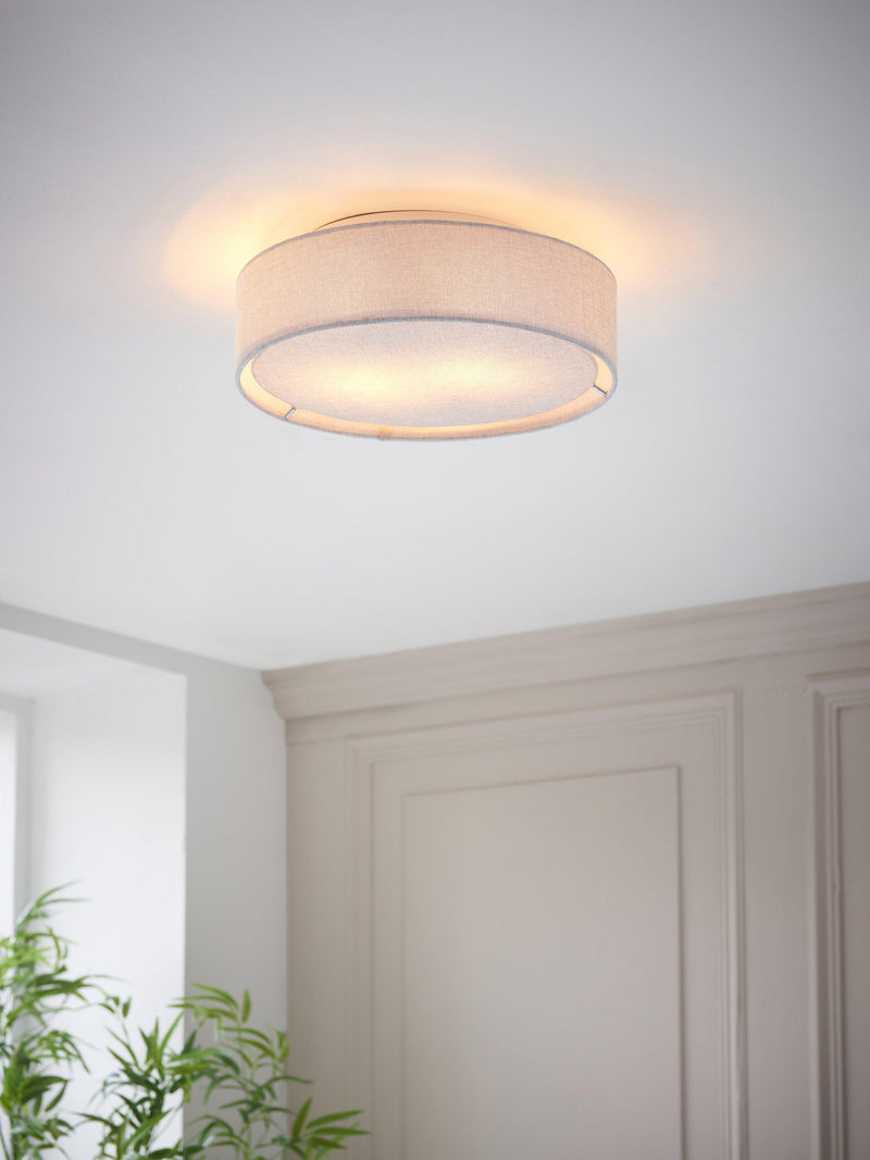 John Lewis grey linen ceiling light, UK version
