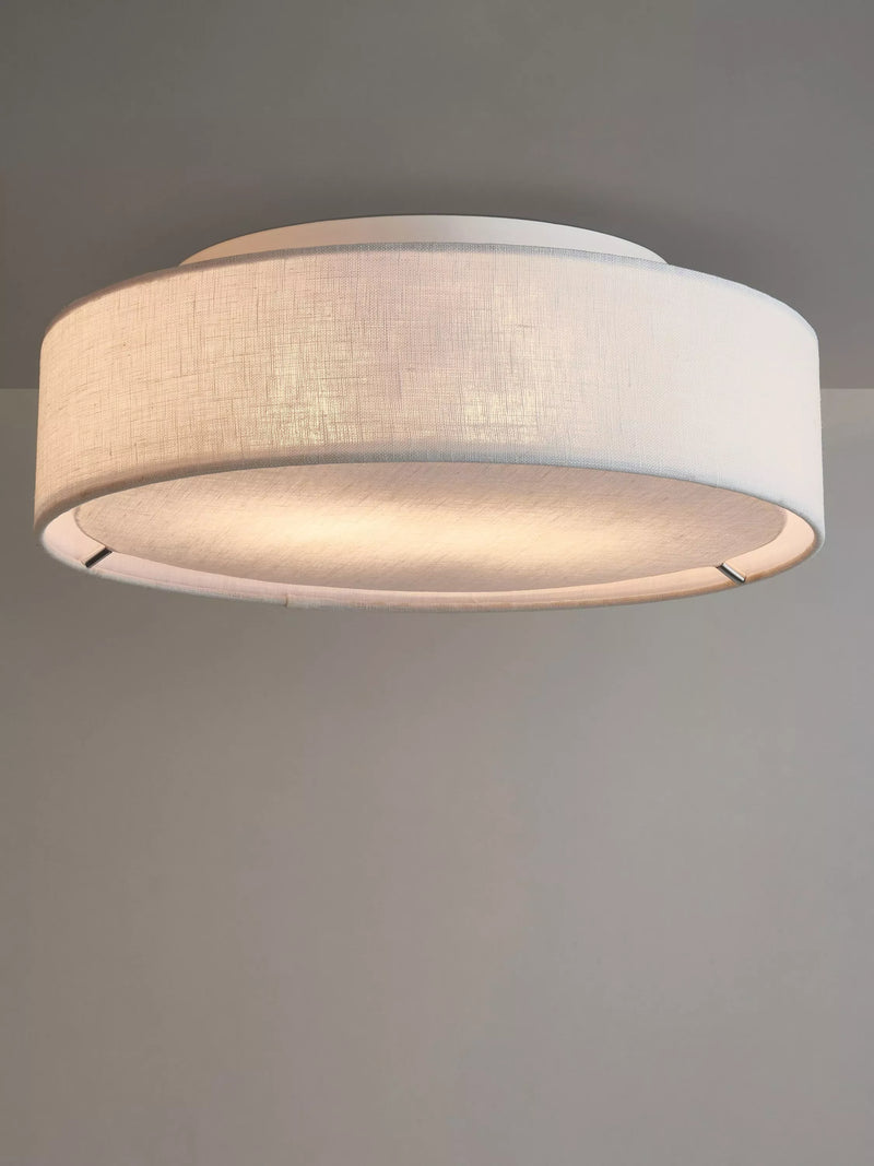 John Lewis linen flush ceiling light white 32.5cm - British product