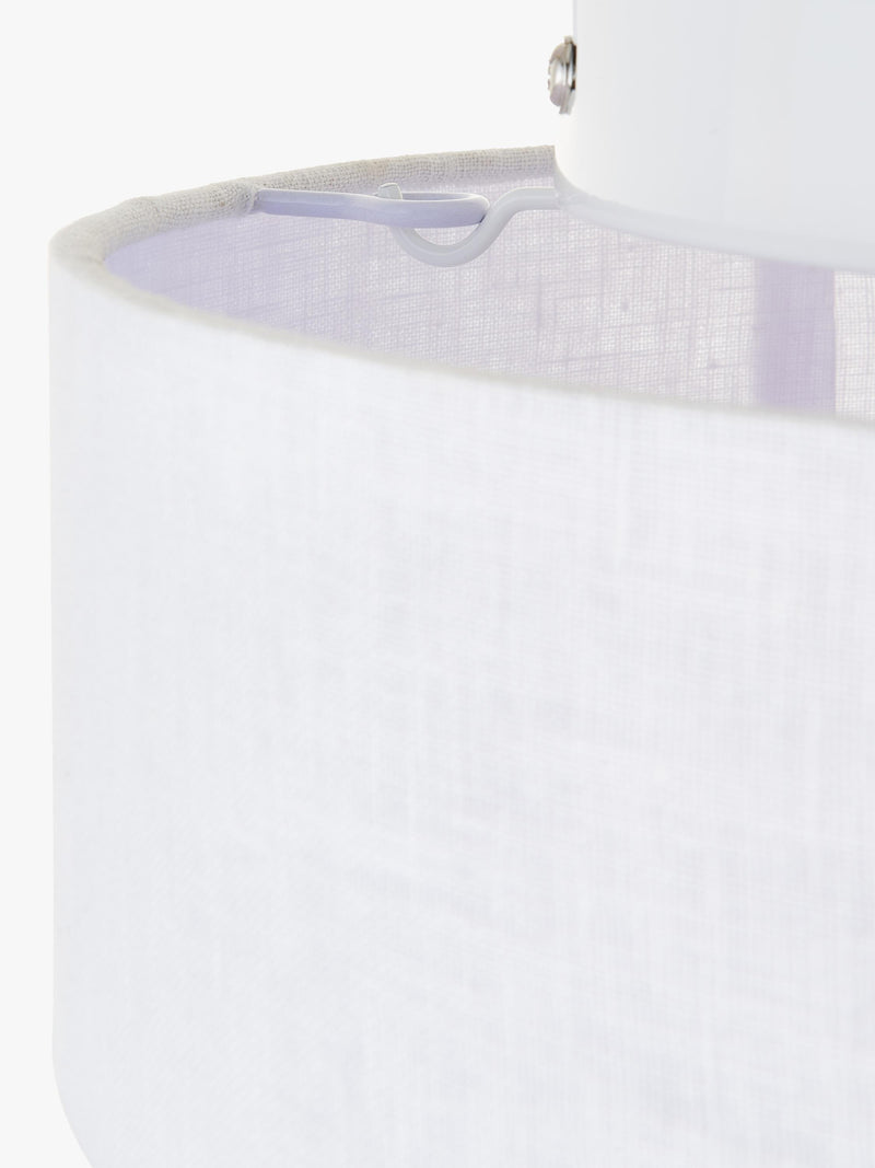 John Lewis linen flush ceiling light white 32.5cm - British product