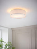 John Lewis linen flush ceiling light white 32.5cm - British product