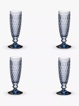 John Lewis Villeroy & Boch Boston Stemmed Champagne Glass Flute Set of 4 120ml- Buy online at McGrocer