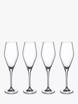 John Lewis Villeroy & Boch La Divina Champagne Flute Glasses, Set of 4, 120ml- Buy online at McGrocer