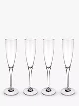 John Lewis Villeroy & Boch Maxima Champagne Glass Flute, Set of 4, 120ml, Clear- Buy online at McGrocer