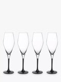 Villeroy & Boch champagne flutes 4 black stems imported from the UK