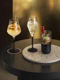 Villeroy & Boch champagne flutes 4 black stems imported from the UK