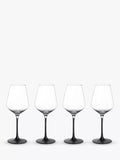 Villeroy & Boch Manufacture Rock White Wine Glass, Set of 4, 120ml, Clear/Black