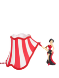 Seletti Circus Lucy table lamp red/multi 26cm, UK version