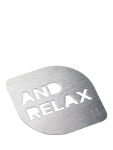 John Lewis Stainless Steel Coffee Stencil with 'And Relax' Design- Buy online at McGrocer