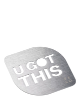 John Lewis Barista & Co Coffee Stencil U Got This Stainless Steel 9x9cm- Buy online at McGrocer