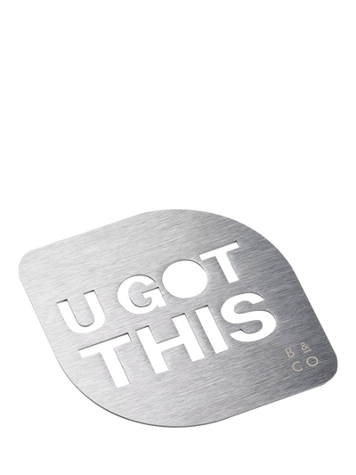 John Lewis Barista & Co Coffee Stencil U Got This Stainless Steel 9x9cm- Buy online at McGrocer