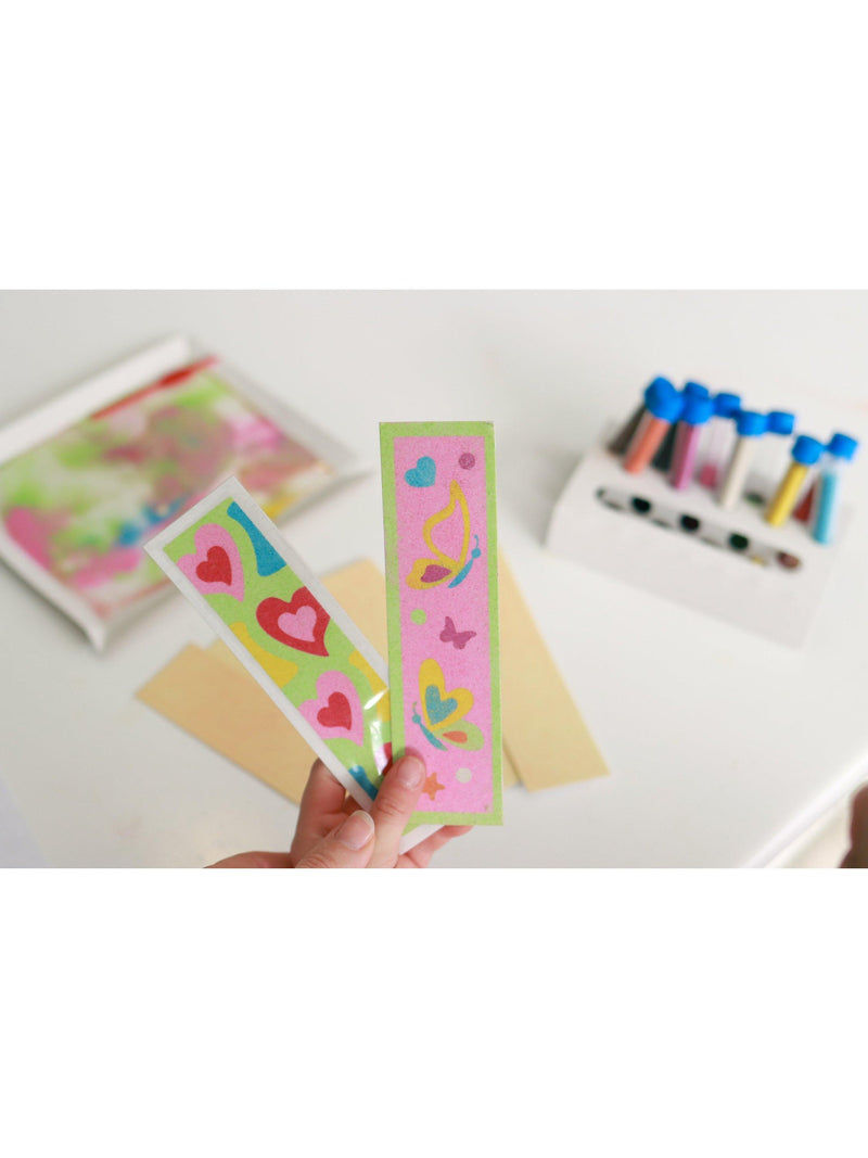 Sandart bookmark crafting kit with sand art tubes (British brand)