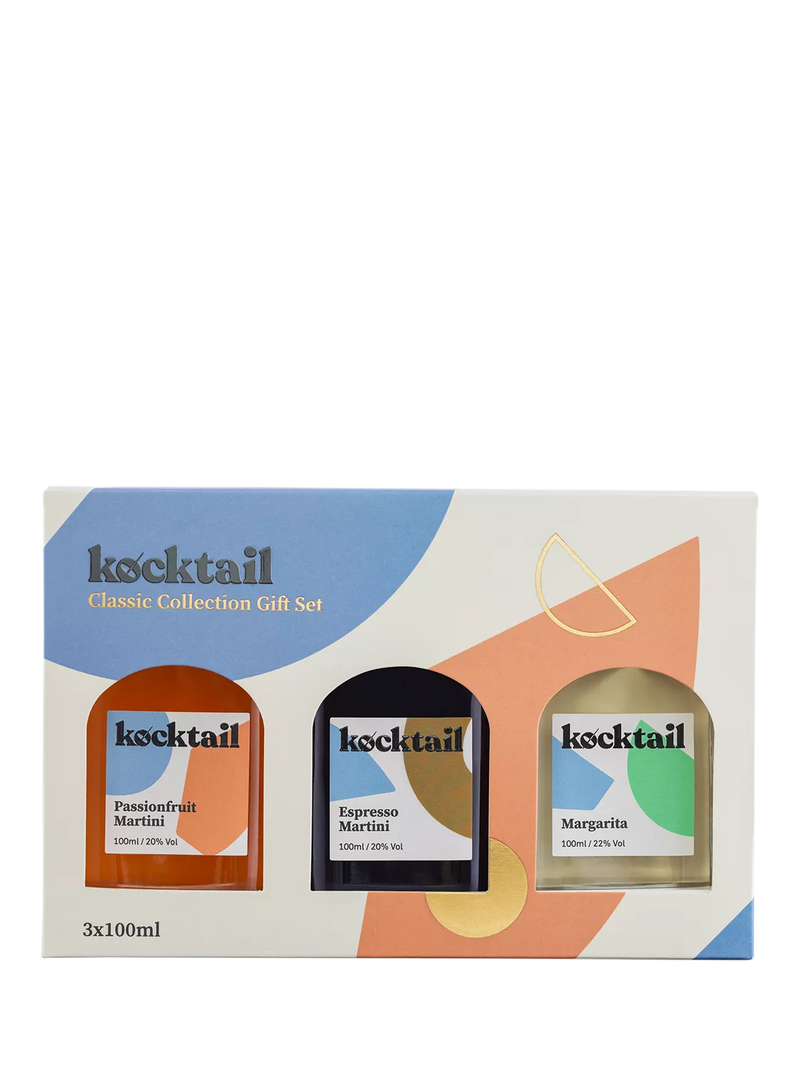 Kocktail Classic Collection cocktail mixer gift pack with 3x 100ml bottles, UK version