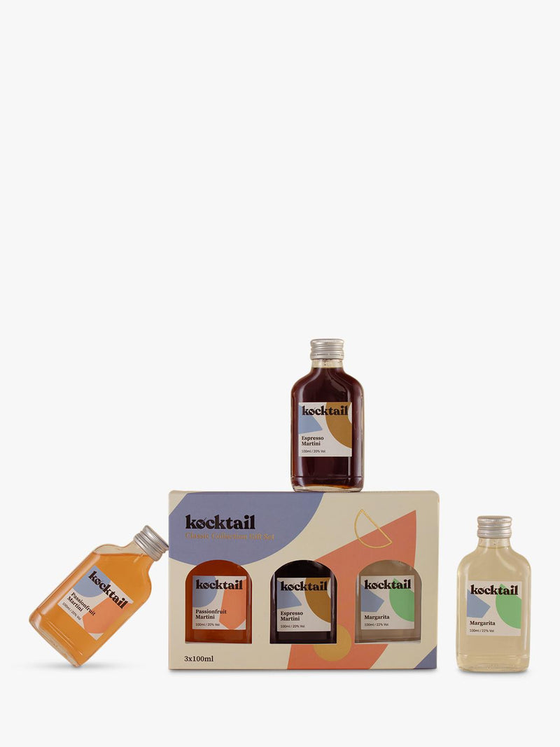 Kocktail Classic Collection cocktail mixer gift pack with 3x 100ml bottles, UK version