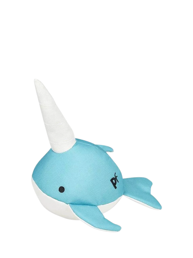 Petface Niya Narwhal plush dog toy, imported from the UK