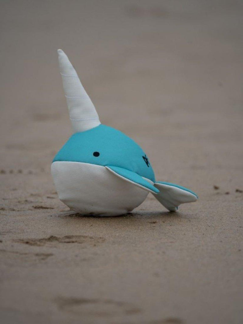 Petface Niya Narwhal plush dog toy, imported from the UK