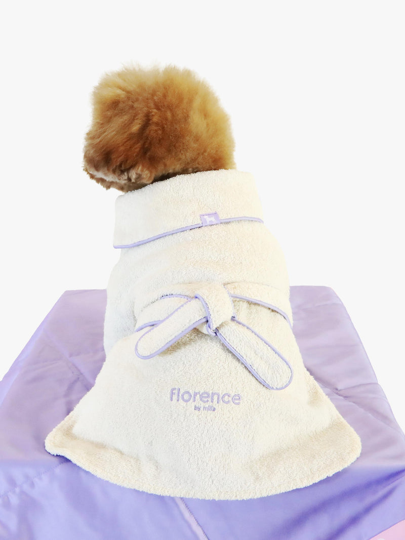 florence by mills dog bathrobe white - British product