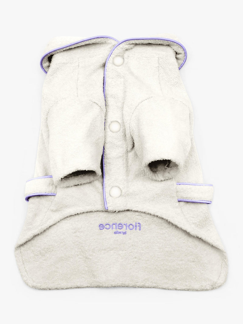 florence by mills dog bathrobe white - British product