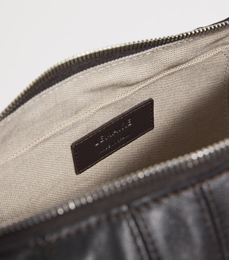 Lemaire medium grained leather croissant shoulder bag (British brand)