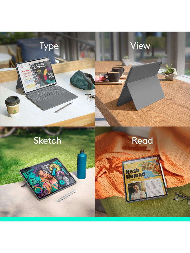 Logitech Combo Touch backlit keyboard cover for iPad Air 13, UK version