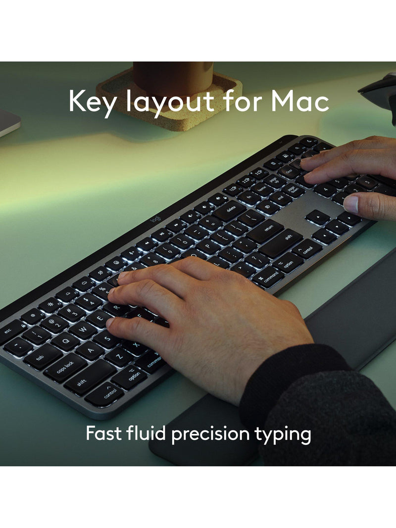 Logitech wireless keyboard MX Keys S for Mac Pale Grey (British brand)